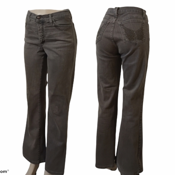 NYDJ Denim - NYDJ ⭐️ Charcoal Gray Embellished Jeans